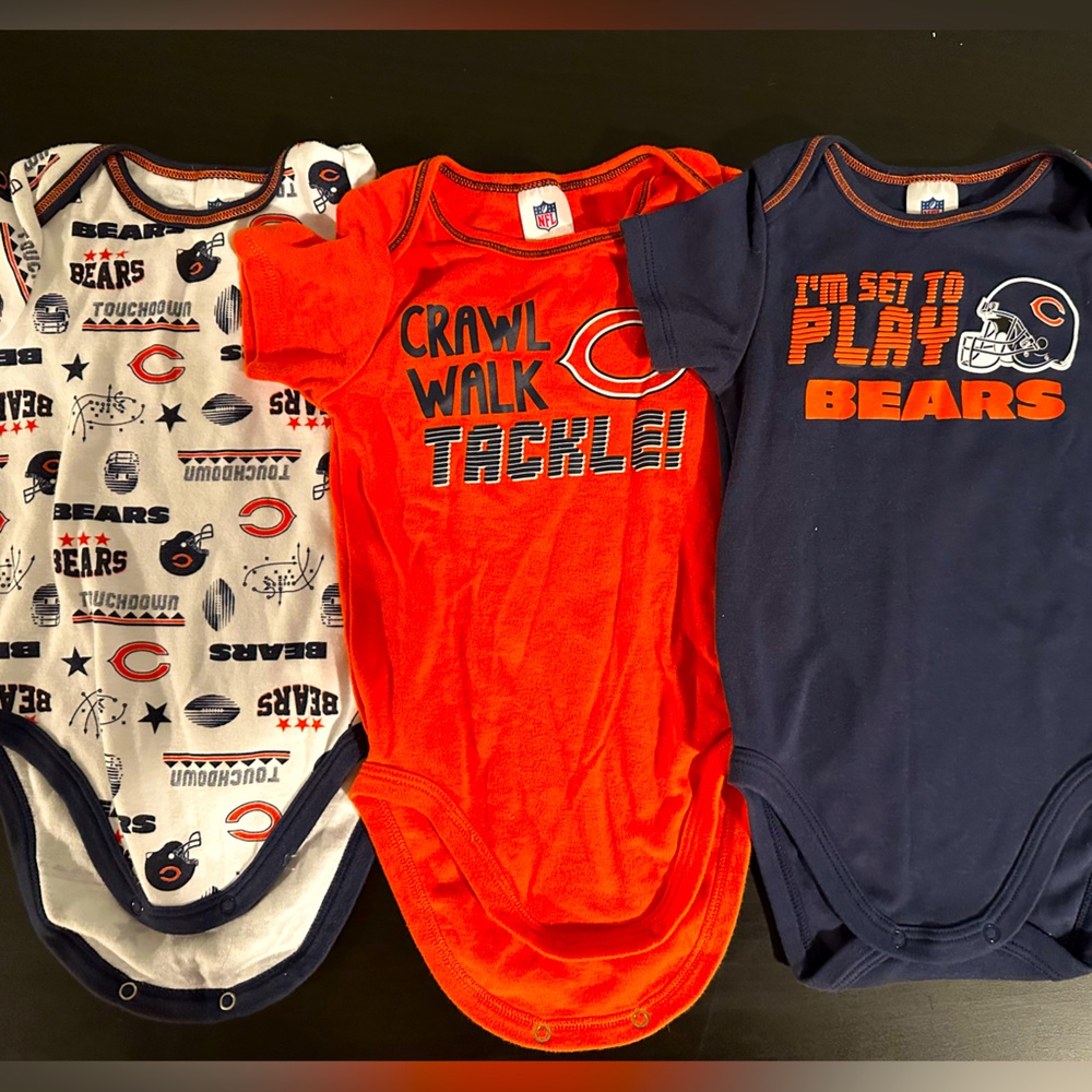 Chicago Bears baby onesies (6-12 months)